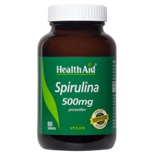 Health Aid Spirulina 500mg x 60 Tablets - Antioxidant With High Concentration Of B12