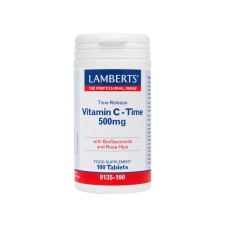 Lamberts Vitamin C - Time 500mg x 100 Tablets - With Bioflavonoids