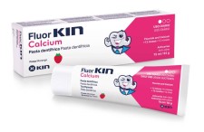 KIN FLUOR KIN CALCIUM TOOTHPASTE KIDS 75ml, STRAWBERRY FLAVOR, FOR CHILDREN OVER 12 MONTHS, USE A PEA-SIZED AMOUNT FOR CHILDREN UNDER 6 YEARS