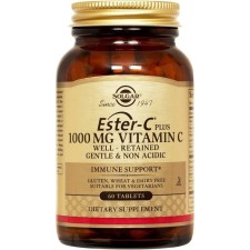 SOLGAR ESTER-C 1000MG VITAMIN C, HIGHLY ABSORBABLE. FOR THE SUPPORT OF IMMUNE SYSTEM 60TABLETS