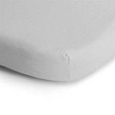 Mushie Crib Sheet Medium White