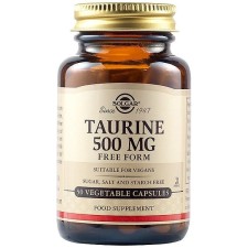 Solgar Taurine 500mg x 50 Capsules - Antioxidant, Neuro & Cardio Support