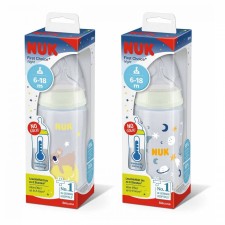 NUK FC BOTTLE 6-18M TEMPERTURE CONTROL NIGHT 300ML