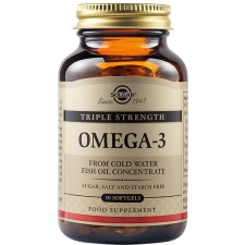 Solgar Omega 3 Triple Strenght  x 50 Softgels, Συμπλήρωμα με υψηλή ...