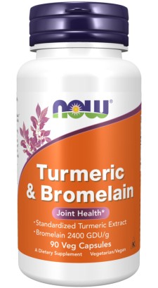 Now Foods - Turmeric & Bromelain Joint Health x 90 Veg capsules