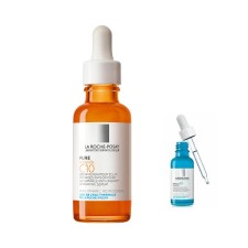 LA ROCHE POSAY PURE VITAMIN C10 SERUM 30ml + HYALU B5 HYALURONIC ACID SERUM  10ml