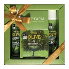 Bodyfarm Pure Olive Mini Shampoo 100ml + Bar Soap 110gr + Shower Gel 100ml