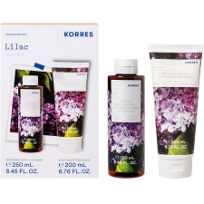 Korres Lilac Set - Body Cleanser 250ml & Body Milk 200ml