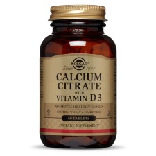 Solgar Calcium Citrate With Vitamin D3 x 60 Tablets - Promotes Healthy Bones