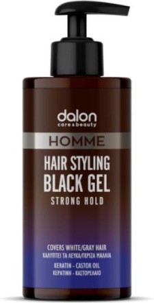 Dalon Homme Hair Styling Black Gel Strong Hold 300ml, Υψηλής Συγκρά... Dalon Homme Hair Styling Black Gel Strong Hold 300ml, Υψηλής Συγκρά...