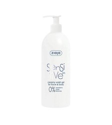 ZIAJA SENSITIVE CREAMY WASH GEL FOR FACE & BODY 400ML