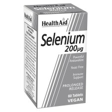 Health Aid Selenium 200μg Prolonged Release x 60 Veg Tablets