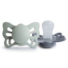 Frigg Butterfly Silicone Pacifier Sage/Great Gray 0-6 months 2s