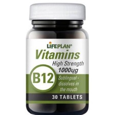 LIFEPLAN VITAMIN B12 1000mg 30 SUBLINGUAL TABLETS