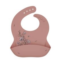 Kikka Boo Bib Platinum Silicone Flora Blush
