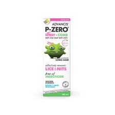 Advancis P-Zero Spray + Comb 100ml - Effectively Removes Lice & Nits Advancis P-Zero Spray + Comb 100ml - Effectively Removes Lice & Nits