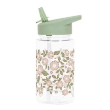 A Little Lovely Company Drink Bottle Blossoms Sage 450ml + FREE stickers