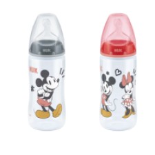 Nuk First Choice Disney Mickey/Minnie Bottle 6-18m x 300ml - With B...