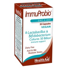 Health Aid ImmuProbio x 30 Veg Capsules - 50 Billion Cultures Of Probiotic Mix