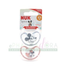 Nuk Space Disney Silicone Soother 0-6m x 2 Pieces