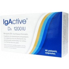 IGACTIVE D3 1200IU. VITAMIN D3 FOR HEALTHY BONES, TEETH& MUSCLE FUNCTION 60 SOFT GELS
