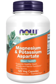 Now Foods - Magnesium & Potassium Aspartate x 120 Veg Capsules