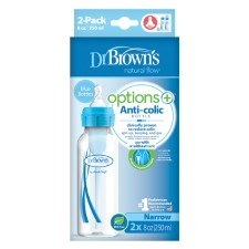 DR. BROWNS NATURAL FLOW OPTIONS+ ANTI-COLIC NARROW BOTTLES BLUE 2PIECES* 250ML