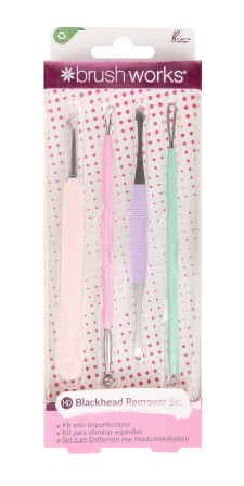 Brushworks Blackhead Remover Set 4pcs