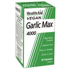Health Aid Garlic Max 4000 x 30 Veg Capsules