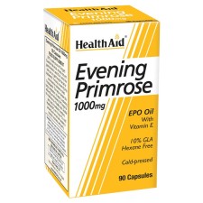 Health Aid Evening Primrose Oil 1000mg x 90 Capsules With Vitamin E - Reduces Menopausal Symptoms