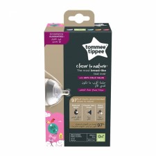 Tommee Tippee Closer To Nature Milk Bottle 0m+ x 260ml Pink