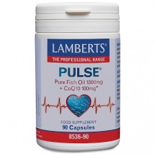 Lamberts Pulse (Pure Fish Oil 1300mg & Co-Enzyme Q10 100mg) x 90 Capsules