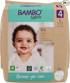 Bambo Nature Boys & Girls No 4 Size L 7-14 Kg 24 Pieces