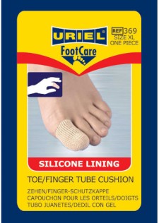 Uriel Foot Care Silicone Lining Toe Finger Tube Cushion 369 XL 1pc