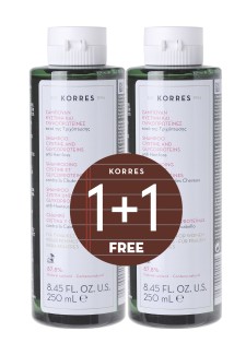 Korres Cystine & Glycoproteins Anti Hair Loss Shampoo For Women Set 250ml 1+1