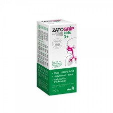 ZATOGRIP KIDS 3+. FOOD SUPPLEMENT FOR KIDS OVER 3+ YEARS OLD. SUPPORTS THE RESPIRATORY SYSTEM 120ML