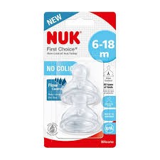 Nuk Teat Sil Size 2 Flow Control 6-18m