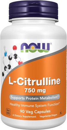 Now L-Citrulline 750mg 90 Vegetarian Capsules