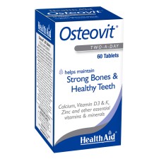 HEALTH AID OSTEOVIT, CALCIUM PLUS FORMULA FOR STRONG BONES& HEALTHY TEETH 60TABLETS