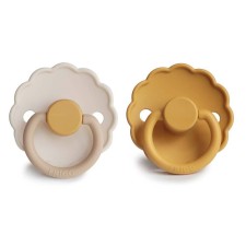 Frigg Daisy Silicone Pacifier Chamomile/Honey Gold 6-18 months 2s