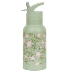 A Little Lovely Company Stainless Steel Drink Bottle Blossom Sage 350ml