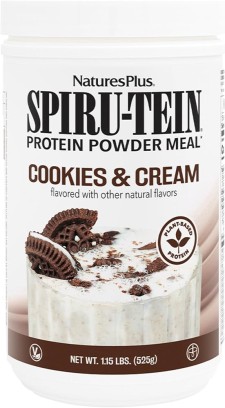 Natures Plus Spiru-Tein Cookies & Cream 525gr, Φυτικό Ρόφημα Πρωτεΐ...