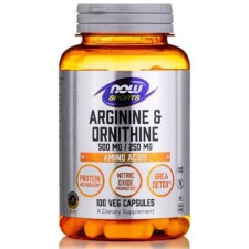 Now Sports Arginine & Ornithine 500 mg / 250 mg 100 κάψουλες