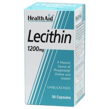 HEALTH AID LECITHN 1200mg 50 TABLETS, A PURE SOURCE OF CHOLINE AND INOSITOL, HELPS REDUCE YOUR CHOLESTEROL