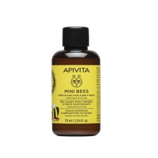 Apivita Mini Bees Gentle Kids Hair & Body Wash With Calendula & Honey 75ml - Travel Size