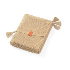 Babyono Bamboo Knitted Blanket Sand 75x100cm