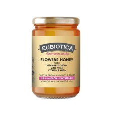 Eubiotica Flowers Honey With Vitamin D3 2000iu Zinc 10mg Vitamin E 400iu 460g