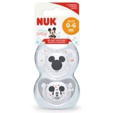 Nuk Star Silicone Soother S1 Star Disney 0-6M 2Pcs