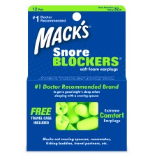 Macks Snore Blockers Soft Foam Earplugs 12pairs