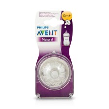 PHILIPS AVENT NATURAL SILICONE TEAT 0m+ NEWBORN FLOW 2s